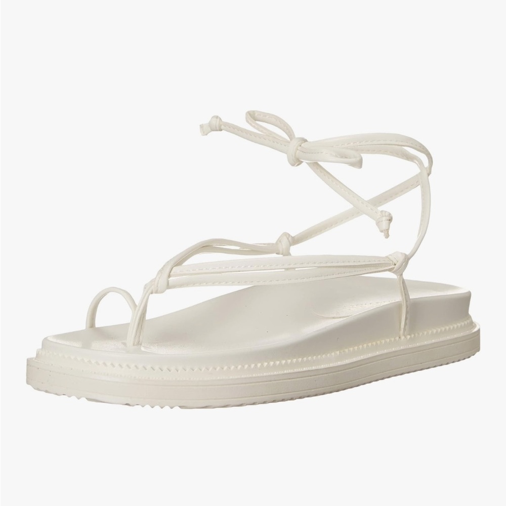 Nine West Women's Sarest Ankle Tie Arch Support Thong Sandal